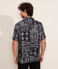Camisa-Masculina-Estampada-Etnica-Manga-Curta-Preta-9968719-Preto_2