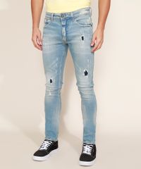 Calca-Jeans-Masculina-Skinny-Destroyed-Jeans-Medio-9966826-Jeans_Medio_1