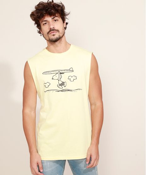 Regata-Masculina-Snoopy-Gola-Careca-Amarelo-Claro-9969450-Amarelo_Claro_1