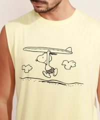 Regata-Masculina-Snoopy-Gola-Careca-Amarelo-Claro-9969450-Amarelo_Claro_2