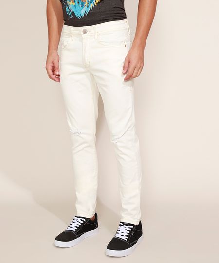 Calca-de-Sarja-Masculina-Skinny-Destroyed-Off-White-9967572-Off_White_1 Calca-de-Sarja-Masculina-Skinny-Destroyed-Off-White-9967572-Off_White_1