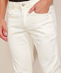 Calca-de-Sarja-Masculina-Skinny-Destroyed-Off-White-9967572-Off_White_4 Calca-de-Sarja-Masculina-Skinny-Destroyed-Off-White-9967572-Off_White_4