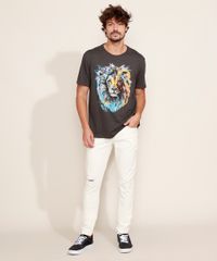 Camiseta-Masculina-Leao-Manga-Curta-Gola-Careca-Chumbo-9970178-Chumbo_3
