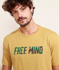 Camiseta-Masculina--Free-Mind---Manga-Curta-Gola-Careca-Mostarda-9968453-Mostarda_2