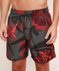 Short-Masculino-Reto-Estampado-Folhagem-com-Cordao-Verde-Militar-9967269-Verde_Militar_1