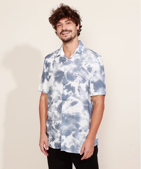Camisa-Masculina-Estampada-Tie-Dye-Manga-Curta-Azul-9972804-Azul_1