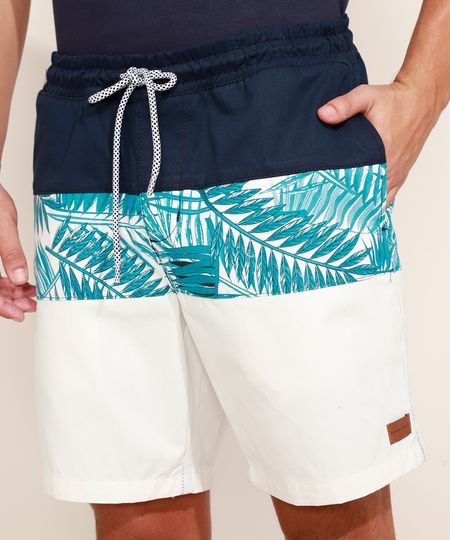 Bermuda-de-Sarja-Masculina-Relaxed-com-Recortes--Azul-Marinho-9967047-Azul_Marinho_1