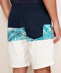 Bermuda-de-Sarja-Masculina-Relaxed-com-Recortes--Azul-Marinho-9967047-Azul_Marinho_2