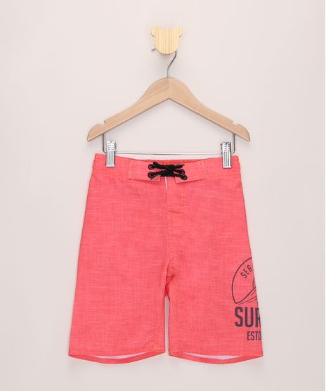 Bermuda-Surf-Infantil-Paisagem--Surfing--com-Cordao-Coral-9962959-Coral_1