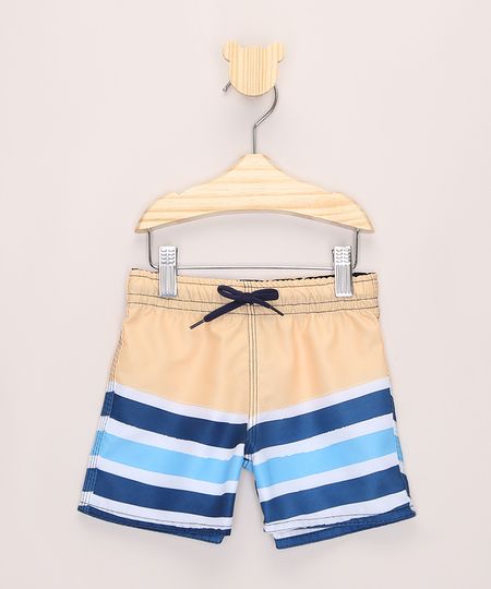 Bermuda-Surf-Infantil-com-Listras-e-Cordao-Amarela-9963193-Amarelo_1