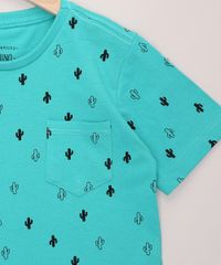 Camiseta-Infantil-Estampada-Mini-Print-de-Cactos-com-Bolso-Manga-Curta-Verde-Agua-9970007-Verde_Agua_3