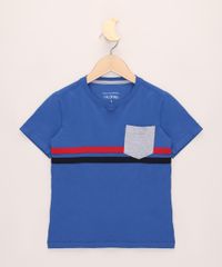 Camiseta-Infantil-com-Listras-e-Bolso-Manga-Curta-Azul-Royal-9970736-Azul_Royal_1
