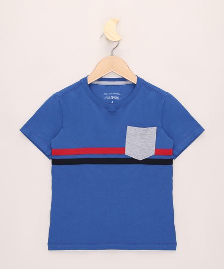 Camiseta-Infantil-com-Listras-e-Bolso-Manga-Curta-Azul-Royal-9970736-Azul_Royal_1