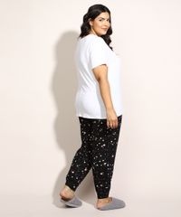 Pijama-Feminino-Plus-Size-com-Estampa-de-Estrelas-Manga-Curta-Preto-1-9971251-Preto_1_2