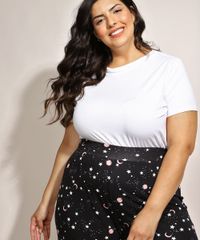 Pijama-Feminino-Plus-Size-com-Estampa-de-Estrelas-Manga-Curta-Preto-1-9971251-Preto_1_4