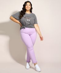 Blusa-Feminina-Plus-Size-Mulher-Maravilha-com-Paete-Dupla-Face-Manga-Curta-Decote-Redondo-Chumbo-9971413-Chumbo_3