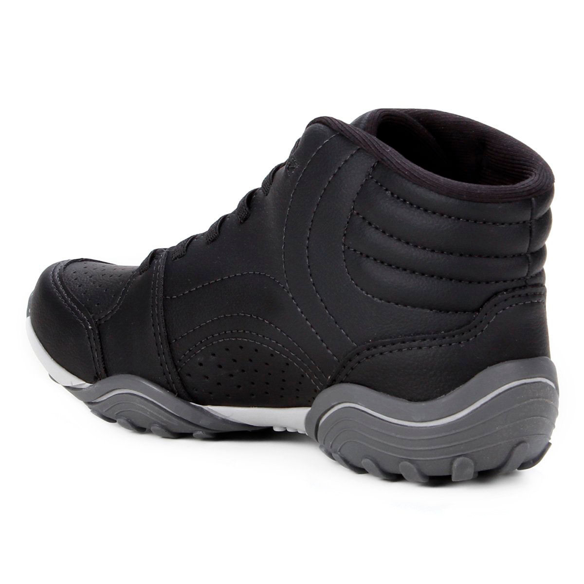 tênis kolosh cano alto zíper lateral preto