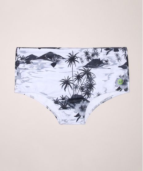 Sunga-Masculina-Tradicional-Estampada-de-Coqueiros-Protecao-UV50--Branco-9969272-Branco_1