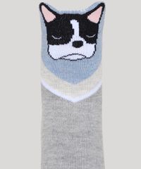 Kit-de-3-Meias-Femininas-Cano-Medio-Estampada-Cachorrinho-Cinza-9971341-Cinza_4