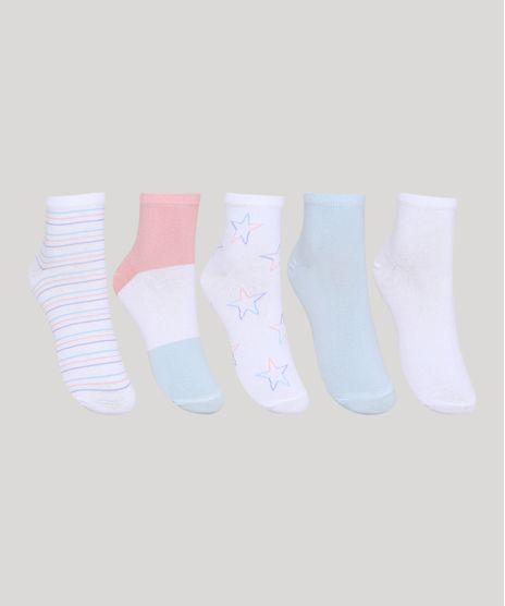Kit-de-5-Meias-Femininas-Cano-Medio-Branco-9971344-Branco_1