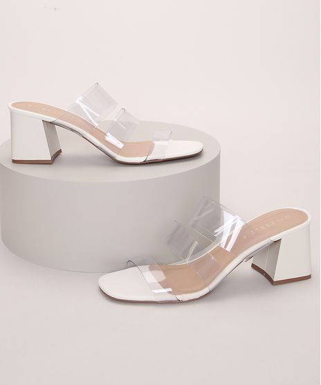 Tamanco-Feminino-Oneself-Salto-Medio-com-Tiras-em-Vinil-Bege-Claro-9975223-Bege_Claro_1