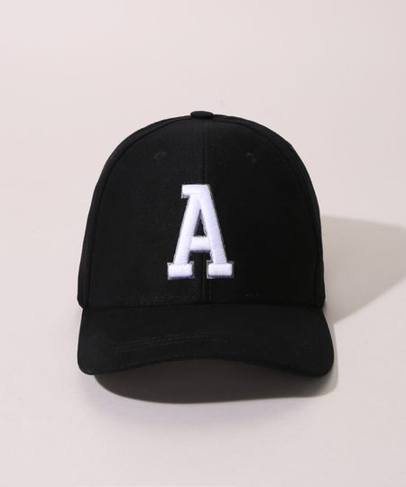 Bone-de-Sarja-Masculino-Aba-Curva-com-Bordado-Preto-9966360-Preto_1