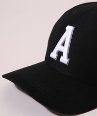 Bone-de-Sarja-Masculino-Aba-Curva-com-Bordado-Preto-9966360-Preto_2
