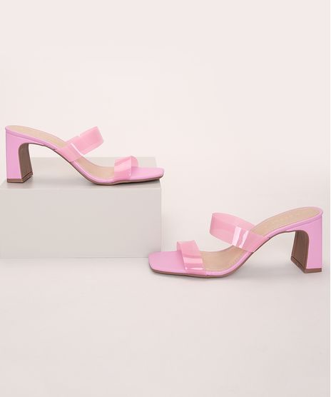 Tamanco-Feminino-Oneself-Salto-Medio-com-Tiras-em-Vinil-Rosa-9975225-Rosa_1