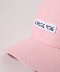 Bone-de-Sarja-Masculino-Aba-Curva-com-Bordado-Rosa-Claro-9966359-Rosa_Claro_2