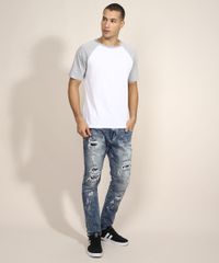 Camiseta-Masculina-Basica-Raglan-Manga-Curta-Gola-Careca-Cinza-Mescla-Claro-8808223-Cinza_Mescla_Claro_5
