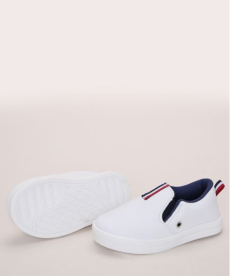 slip on branco infantil