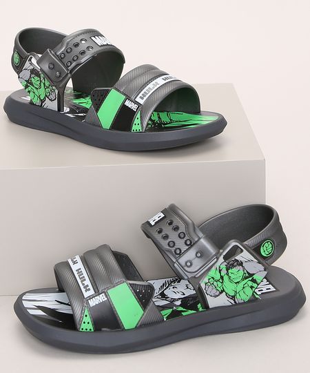 Papete-Infantil-Grendene-Hulk-Marvel-Cinza-9974188-Cinza_1