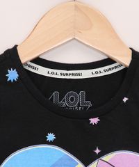 Blusa-Infantil-Ampla-LOL-Surprise-Queen-B-e-Diva-com-Glitter-Manga-Curta-Preta-9966337-Preto_4