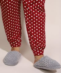 Pijama-Feminino-Plus-Size-com-Estampa-de-Coracoes-Manga-Curta-Vermelho-Escuro-9971251-Vermelho_Escuro_5