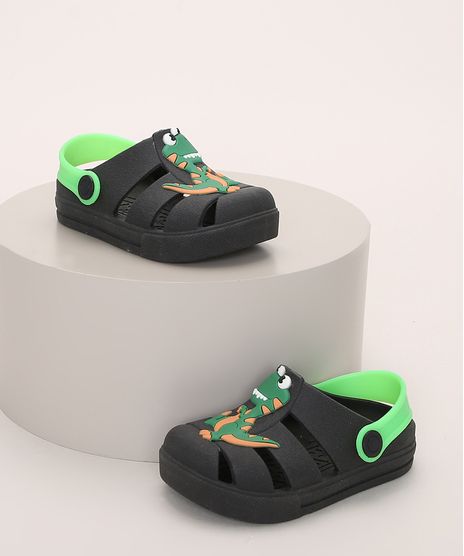 Babuche-Infantil-LueLua-Dinossauro-Preta-9974403-Preto_1