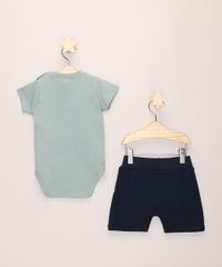 Conjunto-Infantil-de-Body-Dinossauro-Manga-Curta-Verde-Militar---Short-de-Moletom-Azul-Marinho-9974758-Azul_Marinho_3