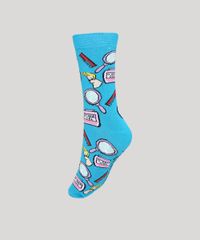 Meia-Masculina-Cano-Alto-Divertida-Johnny-Bravo-Azul-9970152-Azul_2