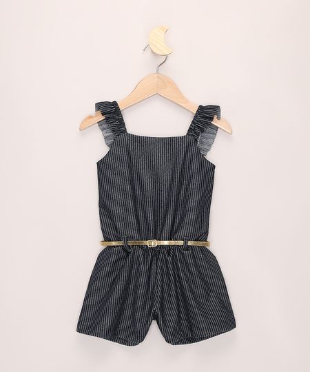 Macaquinho-Infantil-Estampado-Risca-de-Giz-com-Babado-na-Alca-e-Cinto-Metalizado-Azul-Marinho-9975584-Azul_Marinho_1