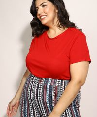 Pijama-Feminino-Plus-Size-com-Estampa-Etnica-Manga-Curta-Multicor-9971251-Multicor_4