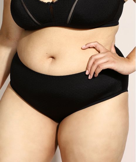 Calcinha-DeMillus-Calecon-Bibelo-Acetinada-Texturizada-de-Poa-Cintura-Alta-Preta-9973471-Preto_1