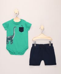 Conjunto-Infantil-de-Body-Dinossauro-Manga-Curta-Verde---Short-de-Moletom-Azul-Marinho-9974756-Azul_Marinho_1