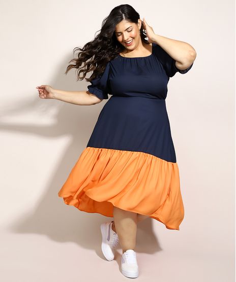 Vestido-Feminino-Plus-Size-Mindset-Midi-Mullet-Bicolor-Manga-Bufante-Azul-Marinho-9978901-Azul_Marinho_1
