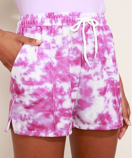 Short-de-Moletom-Feminino-Estampado-Tie-Dye-com-Recorte-Roxo-9973193-Roxo_1