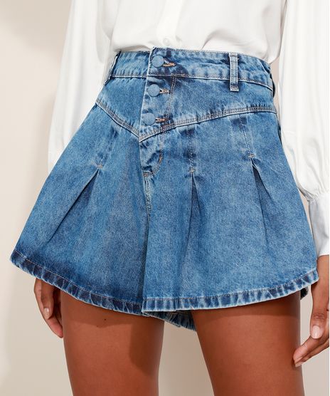 Short-Jeans-Feminino-Sawary-Gode-Cintura-Alta-com-Bolsos-Azul-Medio-9976438-Azul_Medio_1