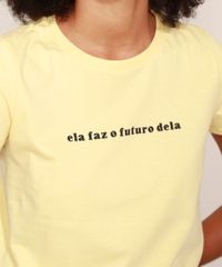 Blusa-Feminina--Ela-faz-o-Futuro-Dela--Manga-Curta-Decote-Redondo-Amarelo-Claro-9968599-Amarelo_Claro_5