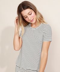 Pijama-Feminino-Listrado-e-Texturizado-Blusa-Manga-Curta-Branco-9973671-Branco_4