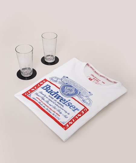 Kit-Presente-Budweiser-de-Camiseta-Manga-Curta---2-Copos-de-Vidro---2-Bolachas-Porta-Copos-Vermelho-9978519-Vermelho_1
