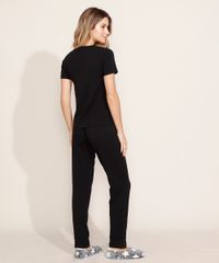Pijama-de-Moletom-Feminino-Blusa-Manga-Curta-Preto-9973672-Preto_2