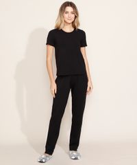 Pijama-de-Moletom-Feminino-Blusa-Manga-Curta-Preto-9973672-Preto_3