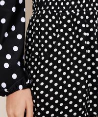 Short-Feminino-Estampado-de-Poa-Cintura-Alta-com-Bolsos-e-Elastico-Preto-9973794-Preto_4